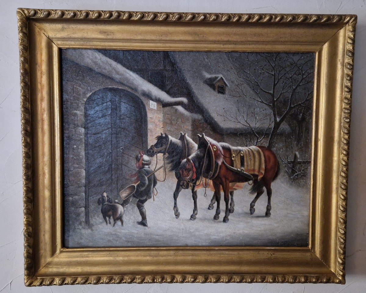 Huile Sur Toile -  De Robert Georgius - XIXème