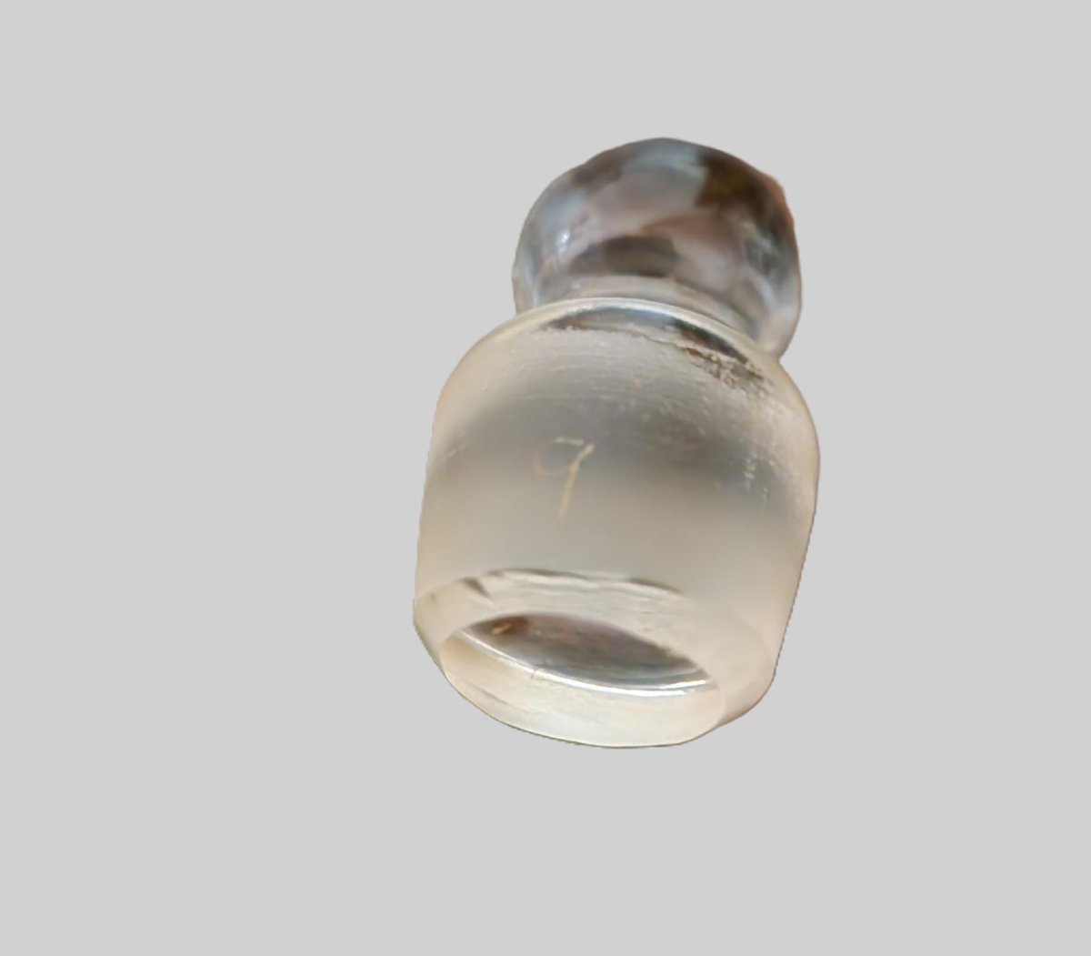 Paire De Flacons A Parfum En Cristal Et argent Massif - XIXème-photo-1