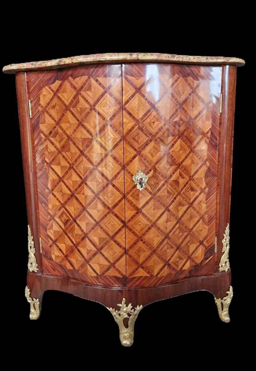 Louis XV Period Corner Cabinet - Stamped Macret-photo-4