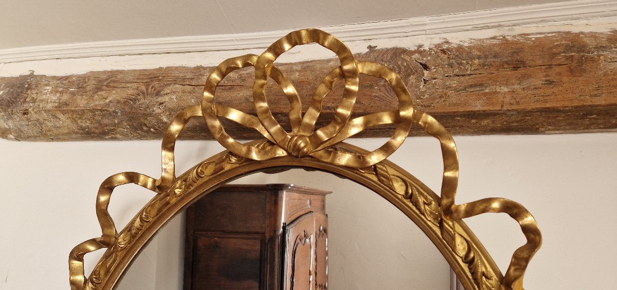 Ribbon Medallion Mirror - 19th Century-photo-2