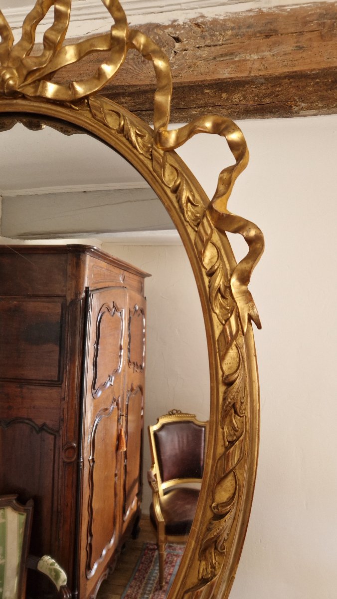 Ribbon Medallion Mirror - 19th Century-photo-3