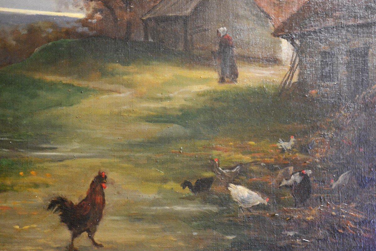 Pendants de tableaux, Grandes Huiles Sur Toile Du XIXème Siècle , De J. H. PENET. -photo-8