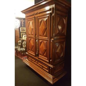 Exceptional Louis XIII Period Wardrobe - In Blond Walnut