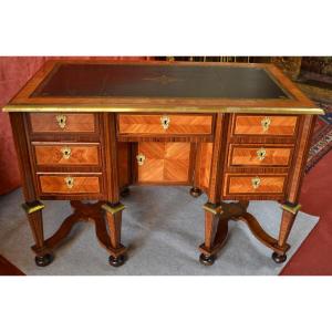 Bureau Mazarin Fin XIXème En Marqueterie