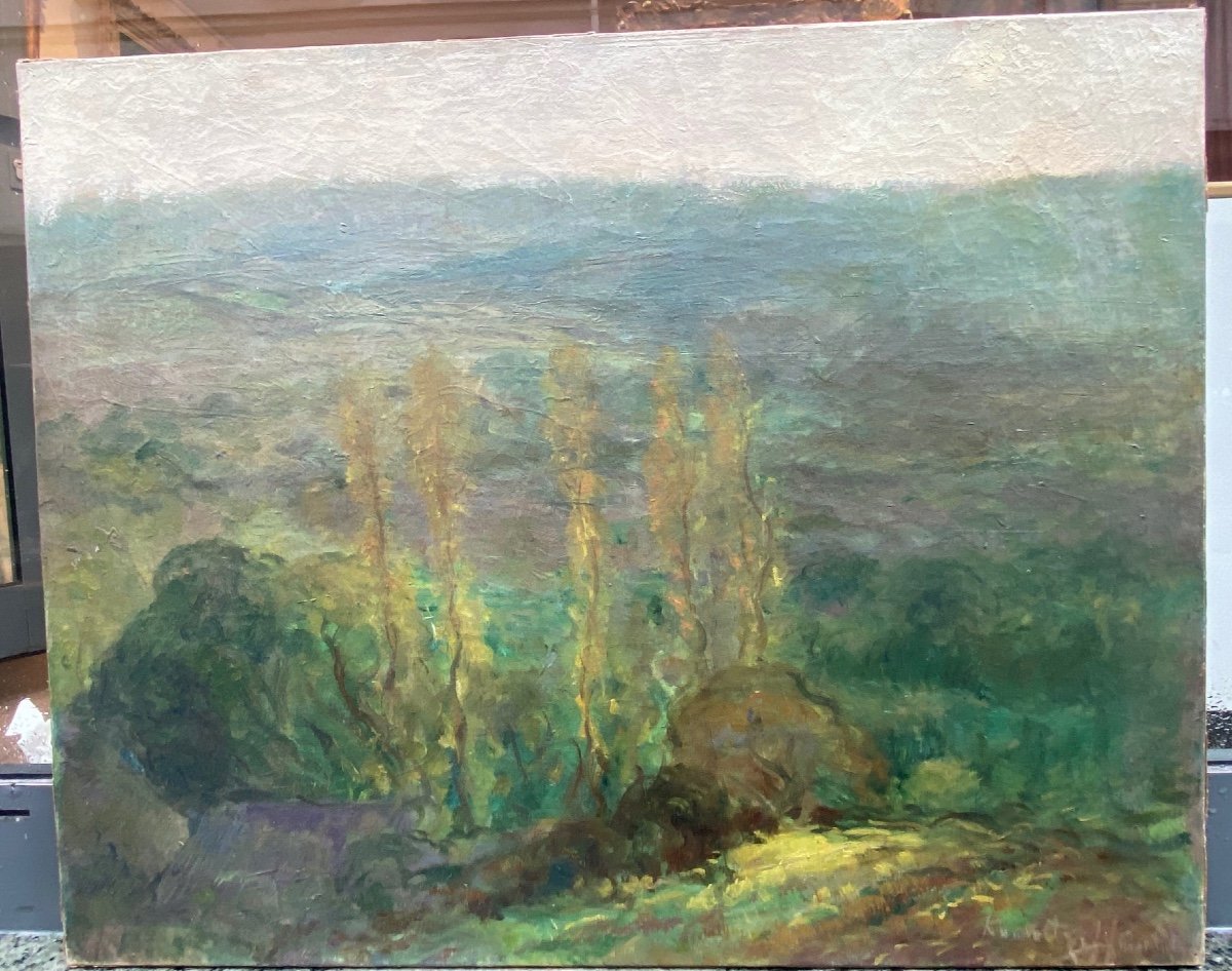 Constantin Kousnetzoff (jiolnino 1863- Paris 1936) Paysage De Bretagne Circa 1920-russe-photo-2