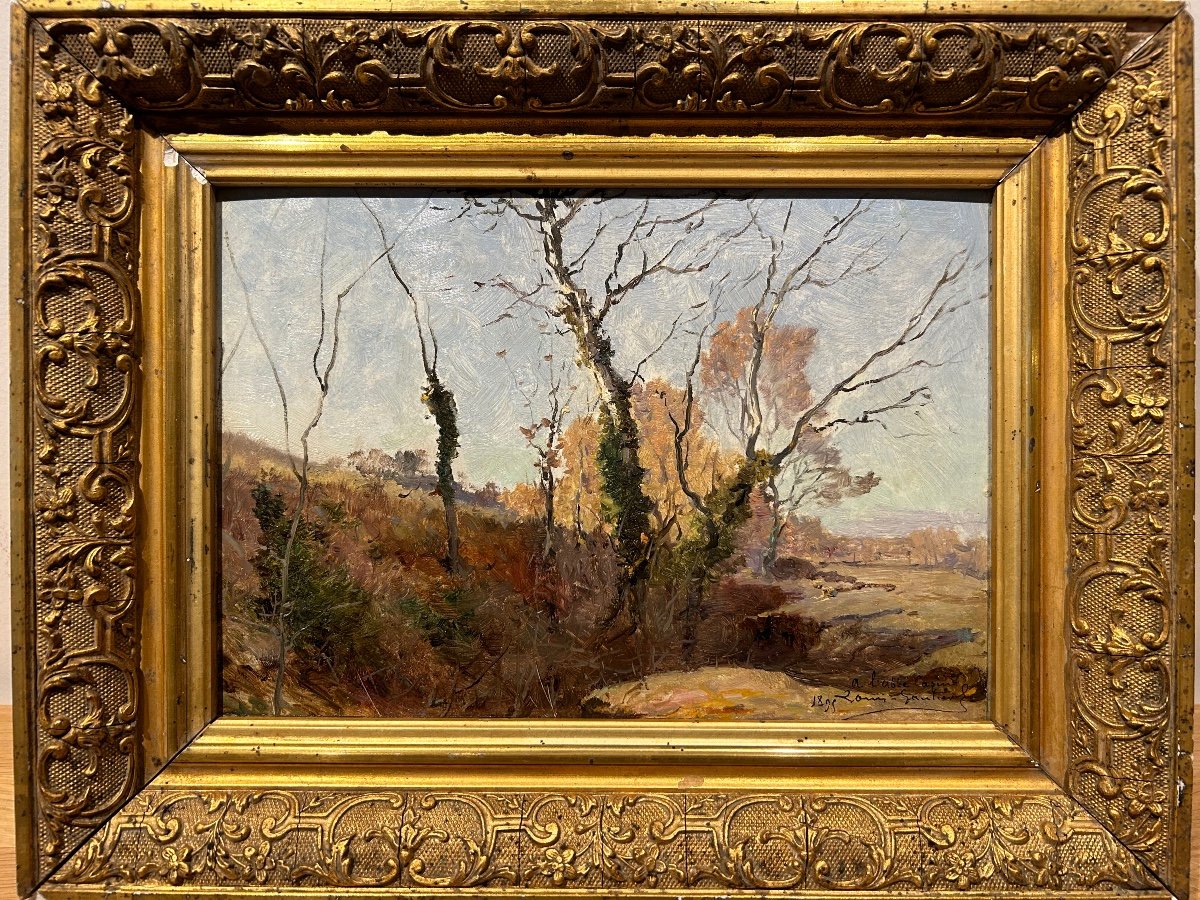 Louis Gautier (1855-1947) Forest During Autumn-photo-2