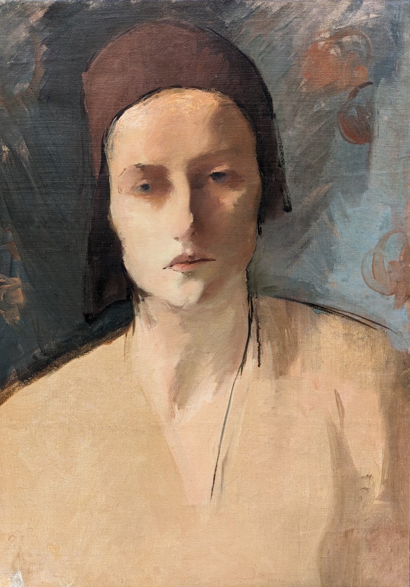 Adolf Milich (1884-1964) Woman With Headdress Poland