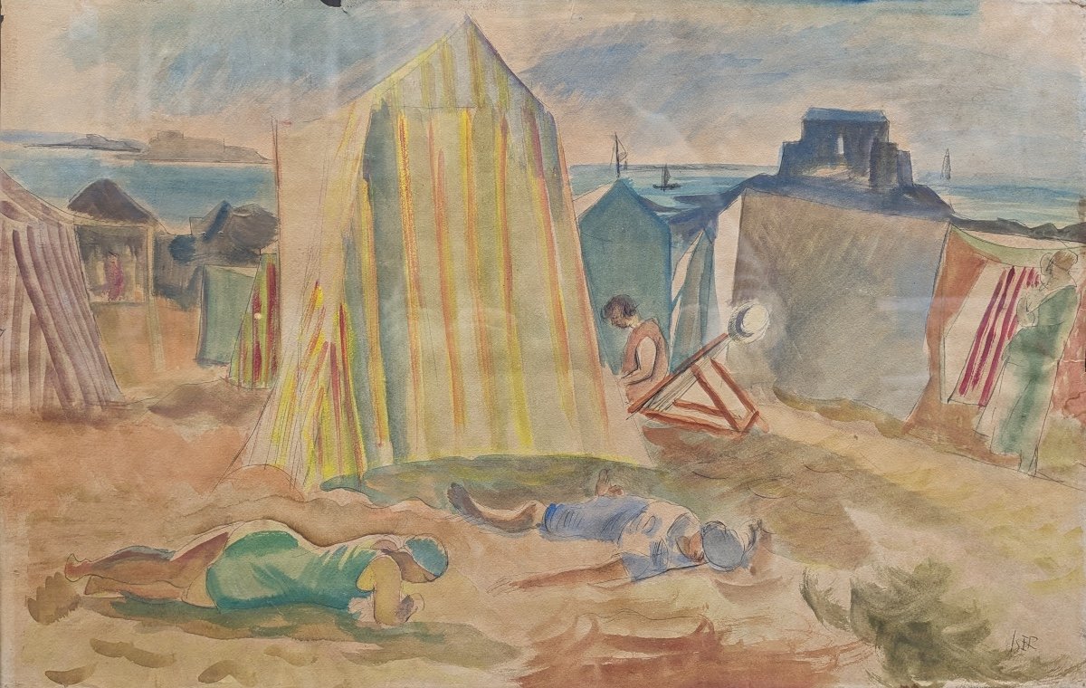 Iosif Iser (1881-1958) Beach Scene 
