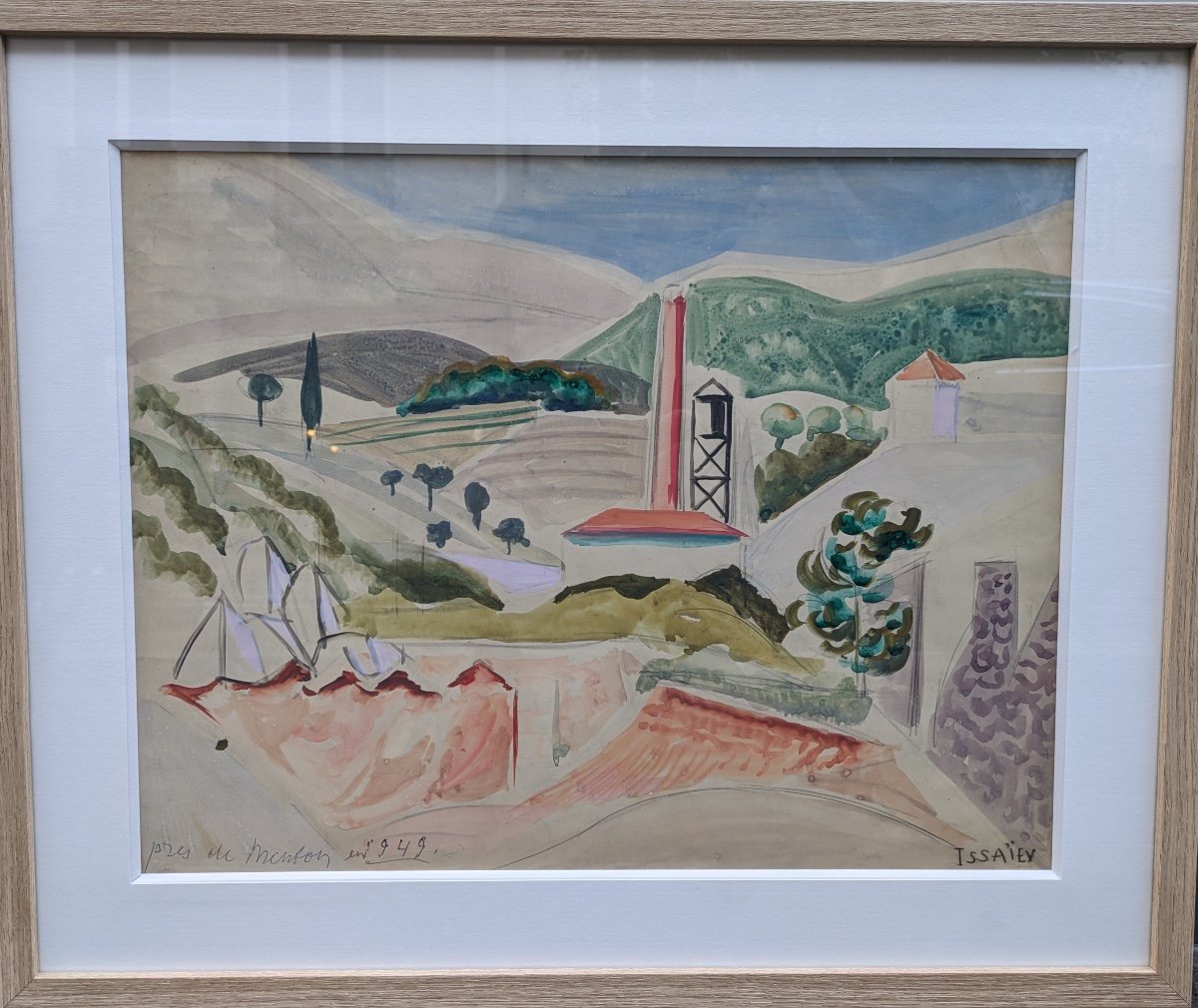 Alexis  ISSAÏEV (1908-1971) Ukrainien Paysage de Menton-photo-2
