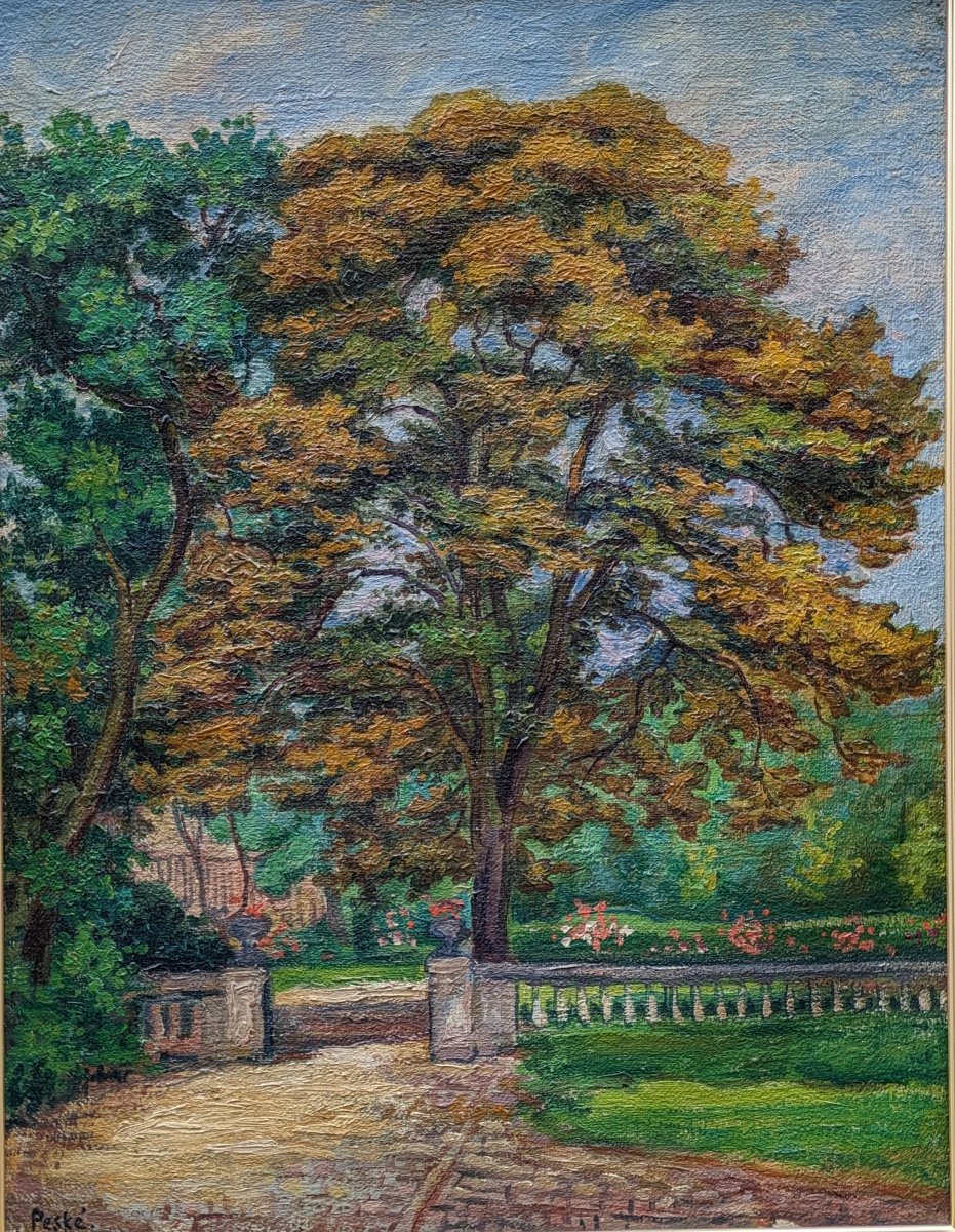 Jean Peské (1870-1949) Paysage Dans La Sarthe 