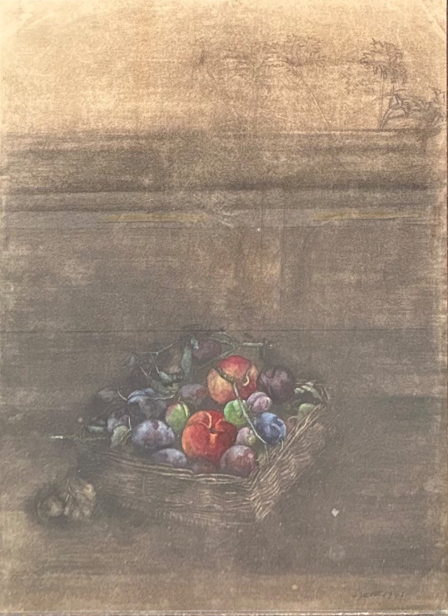 Szeto Lap (1949-) La Corbeille De Fruits  chinois