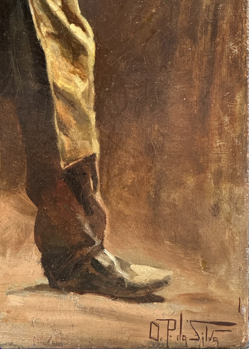 Oscar Pereira Da Silva (1867 São Fidélis -1939 São Paulo, Brazilian), "the Guitarist"-photo-2