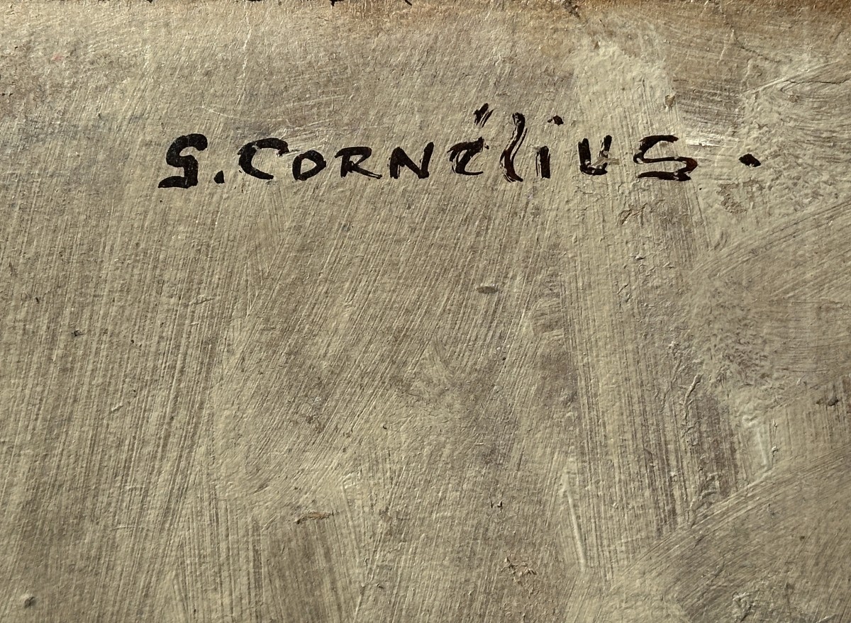 Jean Georges CORNELIUS (1880-1963), "Jésus tombe sous le poids de la croix"-photo-2