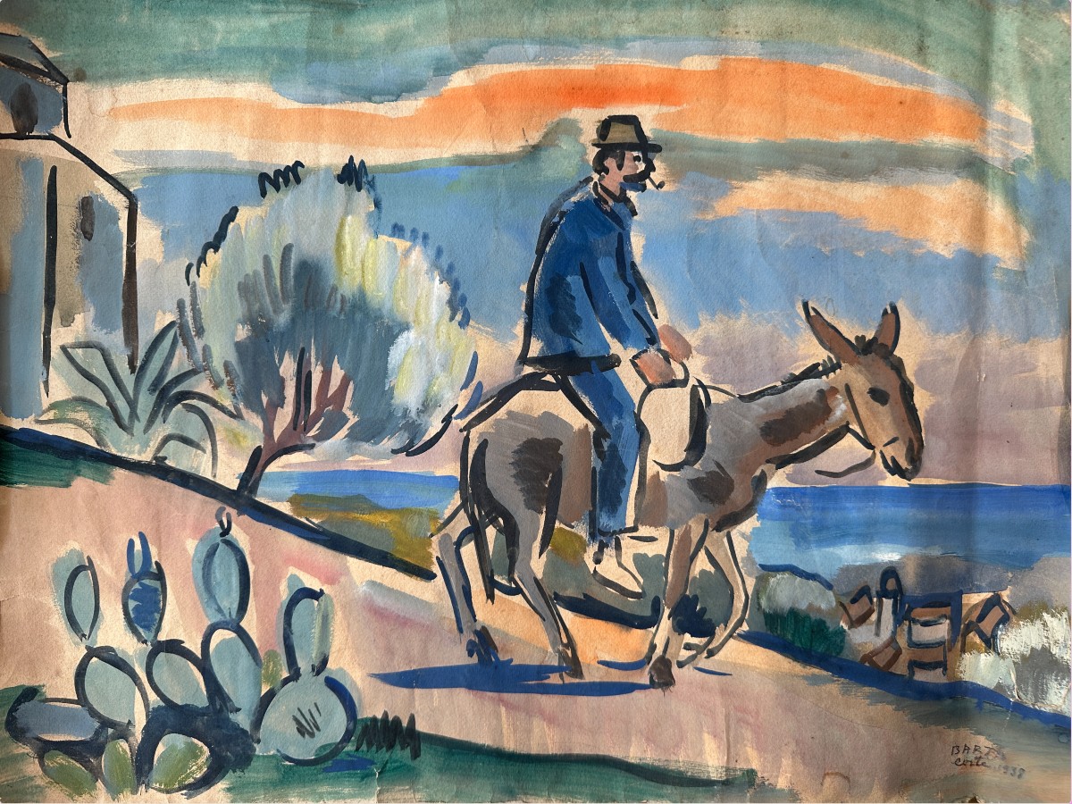 Laszlo BARTA (1902-1961), "Paysage de Crète"