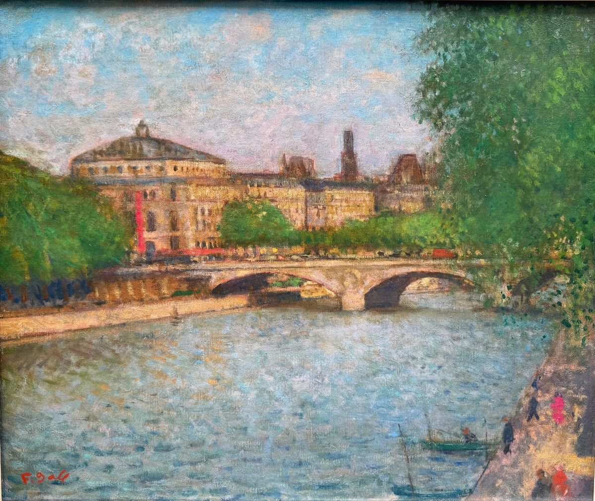 François Gall (1912 Kolozsvàr - 1987 Paris) Place Du Chatelet From The Quays