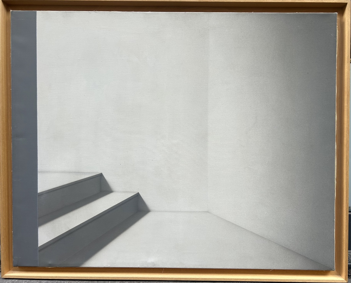 Eduardo Oliveira Cezar Interior Oil On Canvas Signed On The Back Argentine Painter
