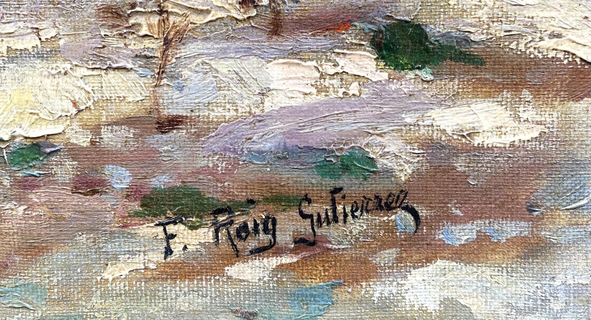 Francisco Roig Gutierrez (1882-1958)  Bord de mer vers Minorque -photo-3
