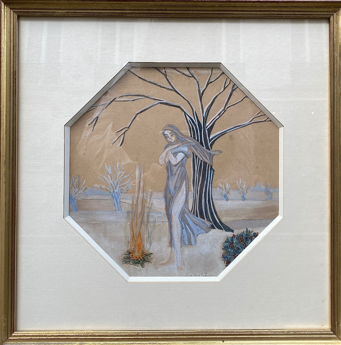 Nicola Alexandrescu (1884-1957) Romania Project Decorations Of The Four Seasons Winter -photo-3