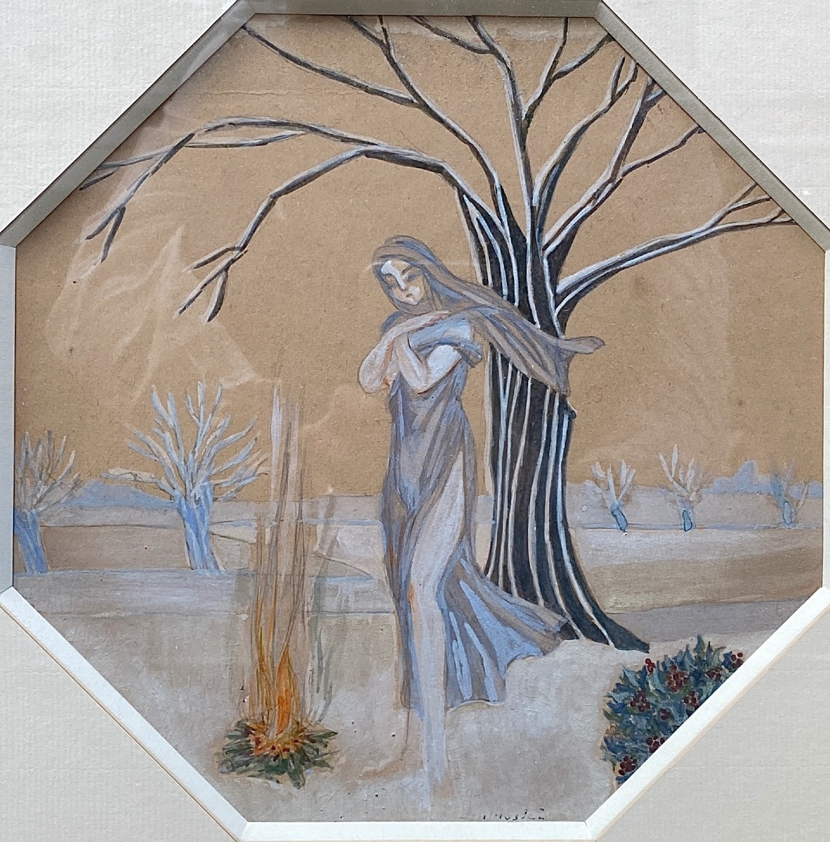 Nicola Alexandrescu (1884-1957) Romania Project Decorations Of The Four Seasons Winter 