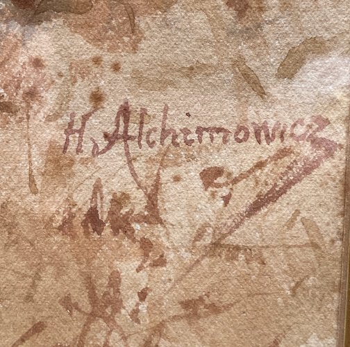 Hyacinthe Alchimowicz (1841-c.1900) Dziembrów Belarus Portrait Of A Mother And Child -photo-3