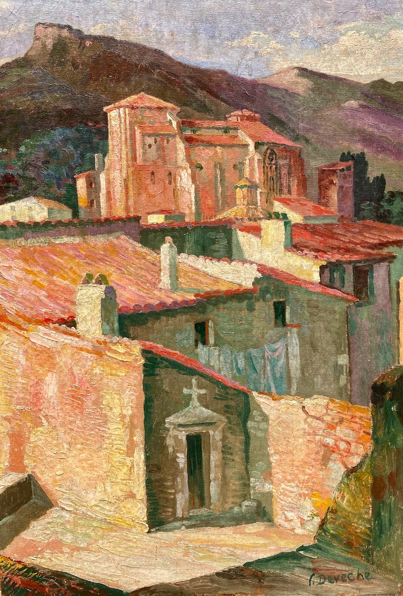 Georges Devèche (1903-1974) Paysage du sud 