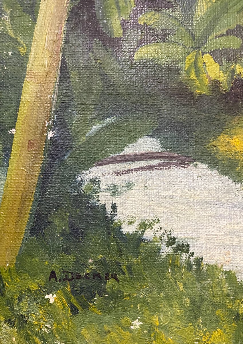 Anja Decker (1908-1995) Munich Landscape In The Tropics -photo-2