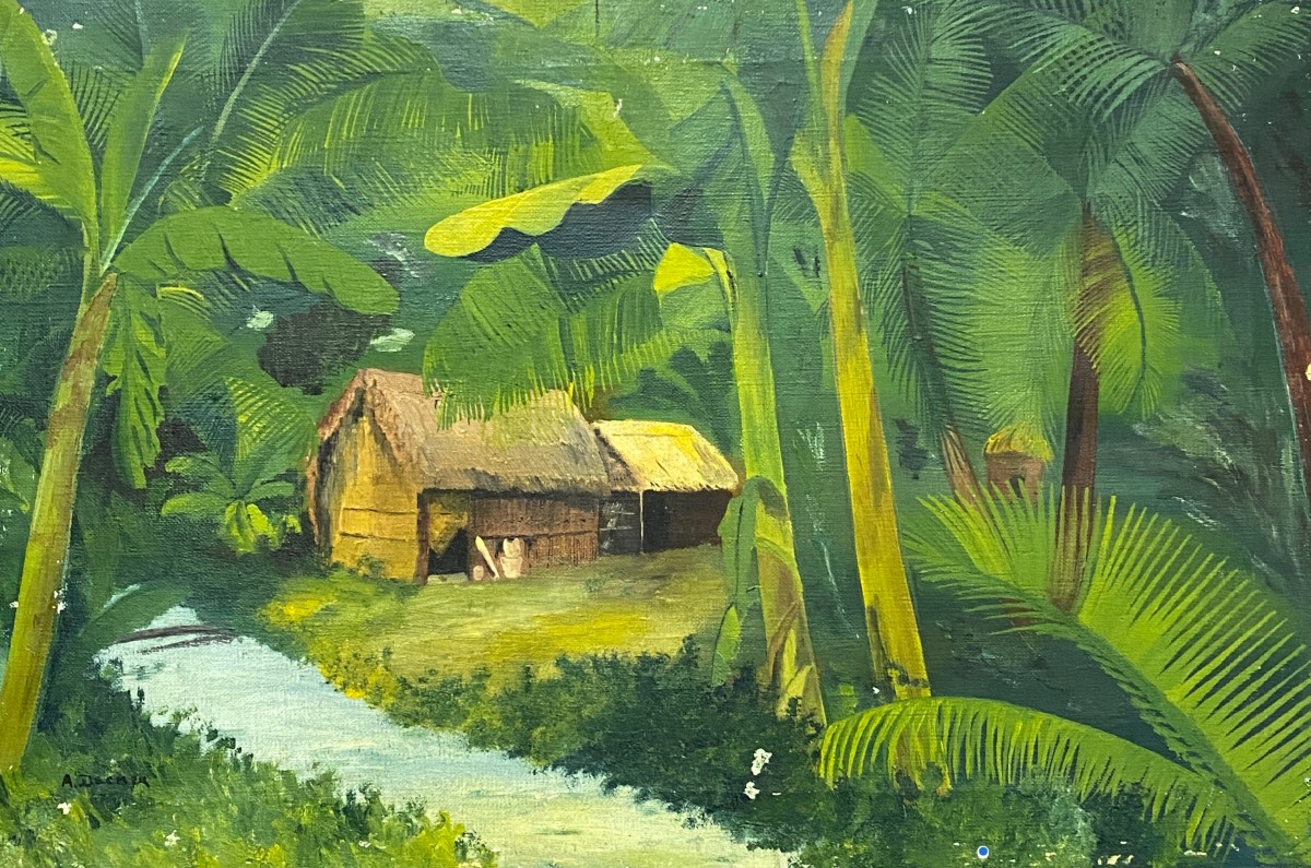 Anja Decker (1908-1995) Munich Landscape In The Tropics 
