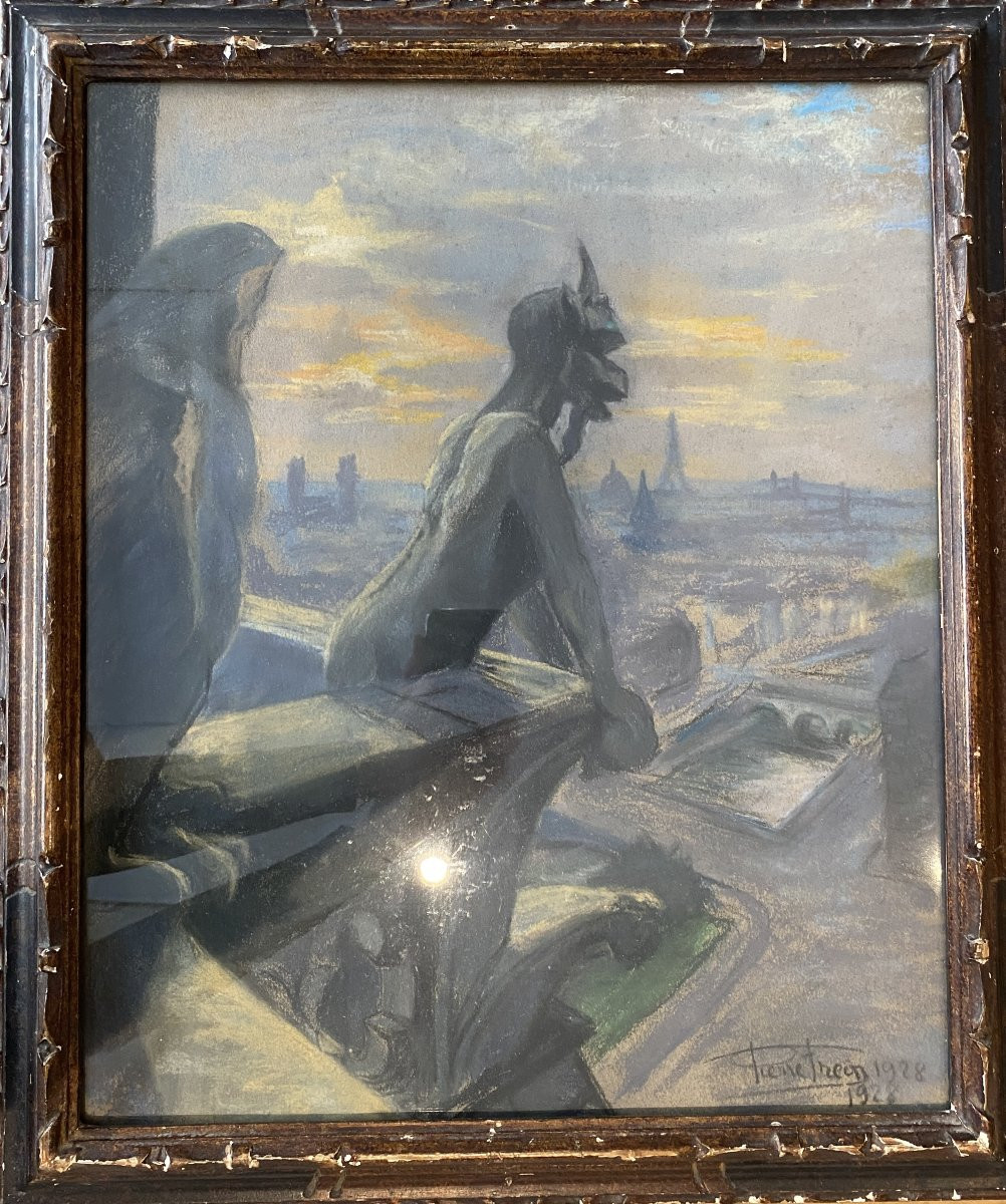 Pierre Fréon XXème siècle Gargouilles Notre Dame de Paris -photo-4