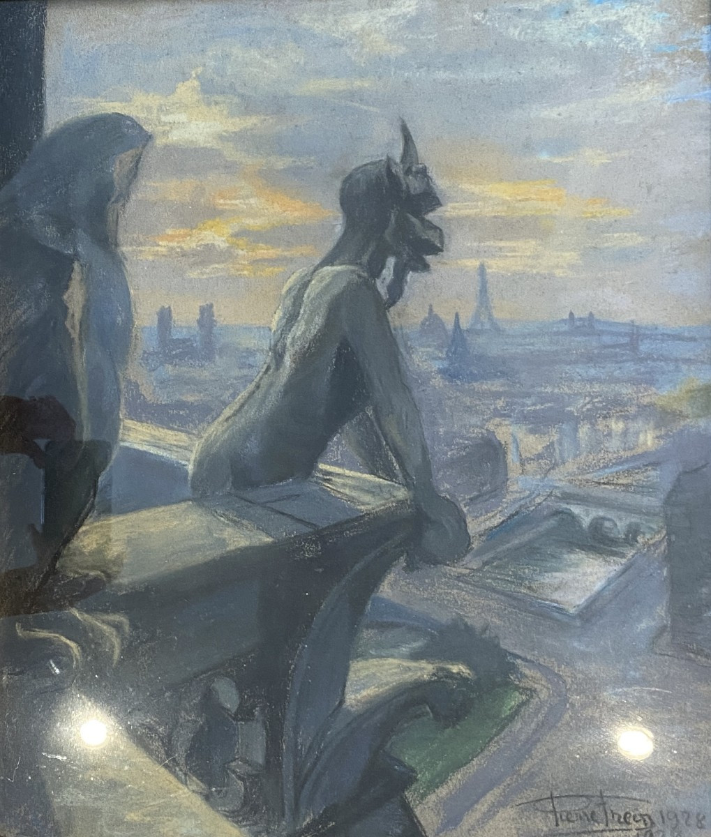 Pierre Fréon XXème siècle Gargouilles Notre Dame de Paris 