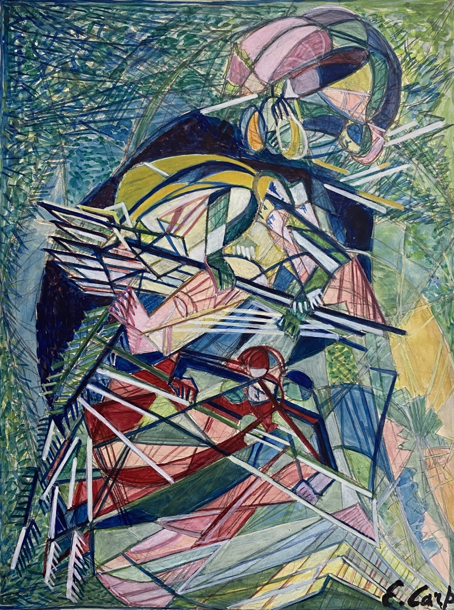 Esther Carp (1897-1970) Pologne Travaux agricoles 