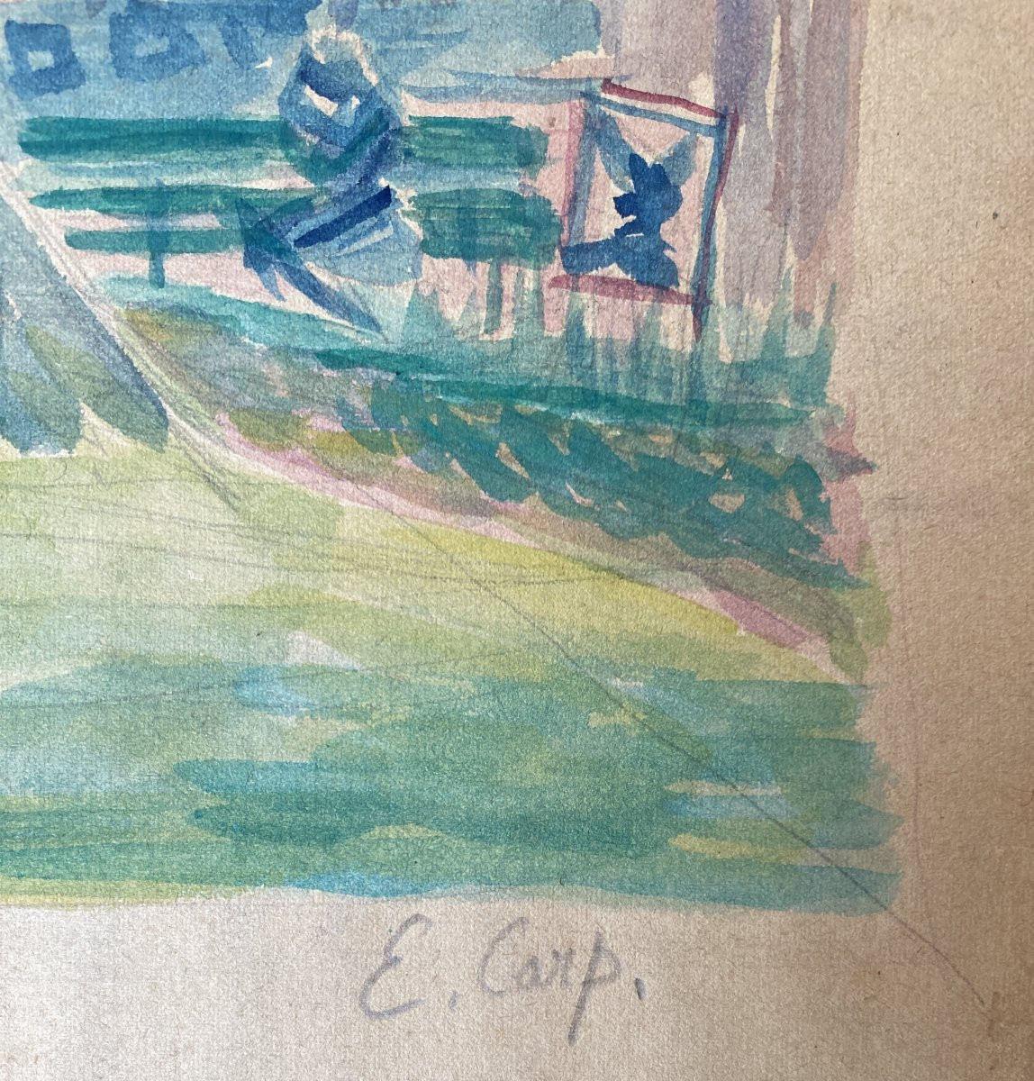 Esther Carp (1897-1970) Polonaise Scène de parc -photo-3