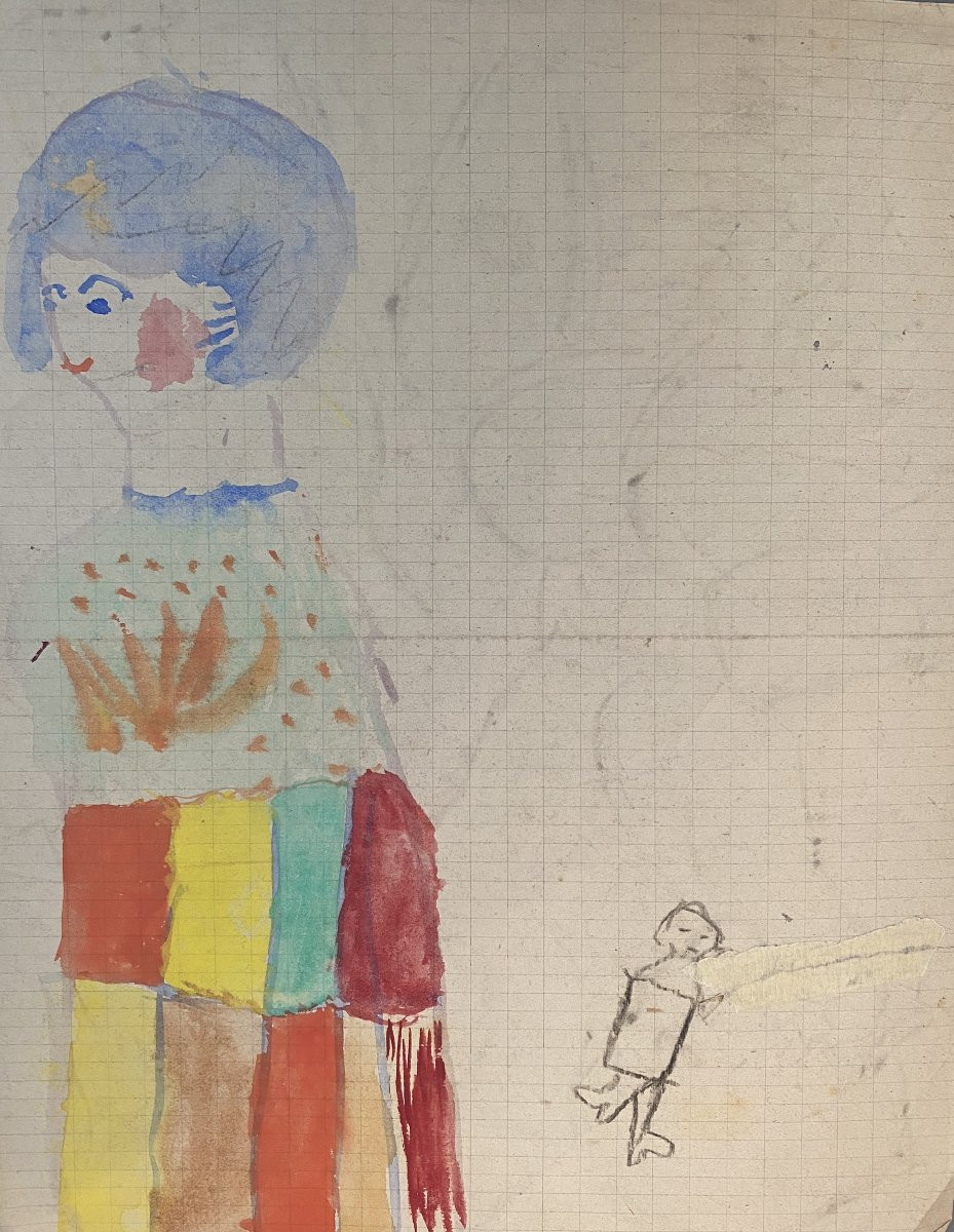 Kazimir Zieleniewski (1888-1931) Pologne Les filles de l'artiste Amélie et Louise-photo-2