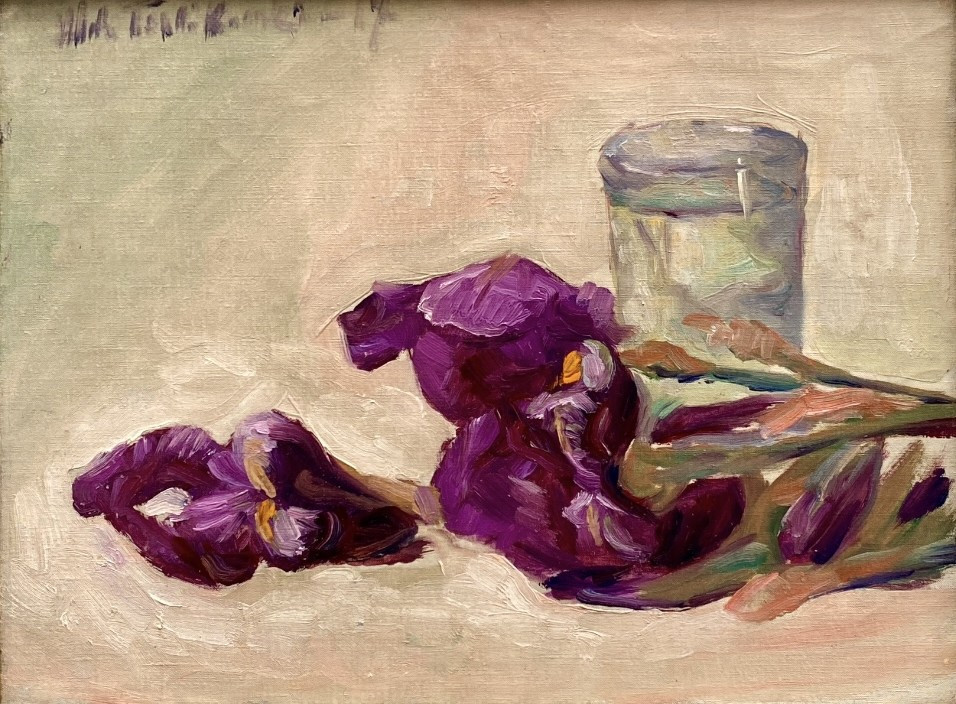 Vladimir de Terlikowski (1873 Poraj - 1951 Paris) Pologne Nature morte aux iris 