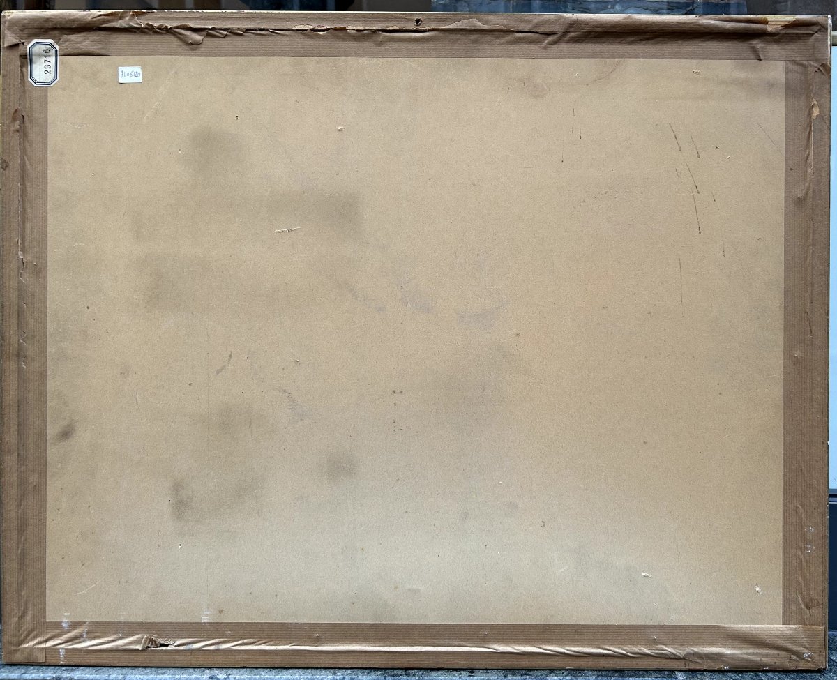 Henri Epstein Landscape With Trees And House, Mixed Media On Paper-photo-4