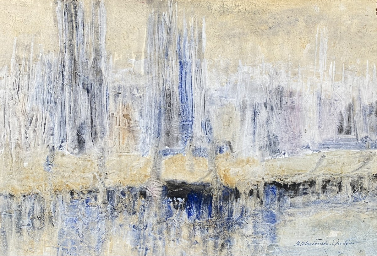 Maria Wlazłowska Epstein (1911 Urzejowice - 1971 Gdynia) Poland Abstract Composition 