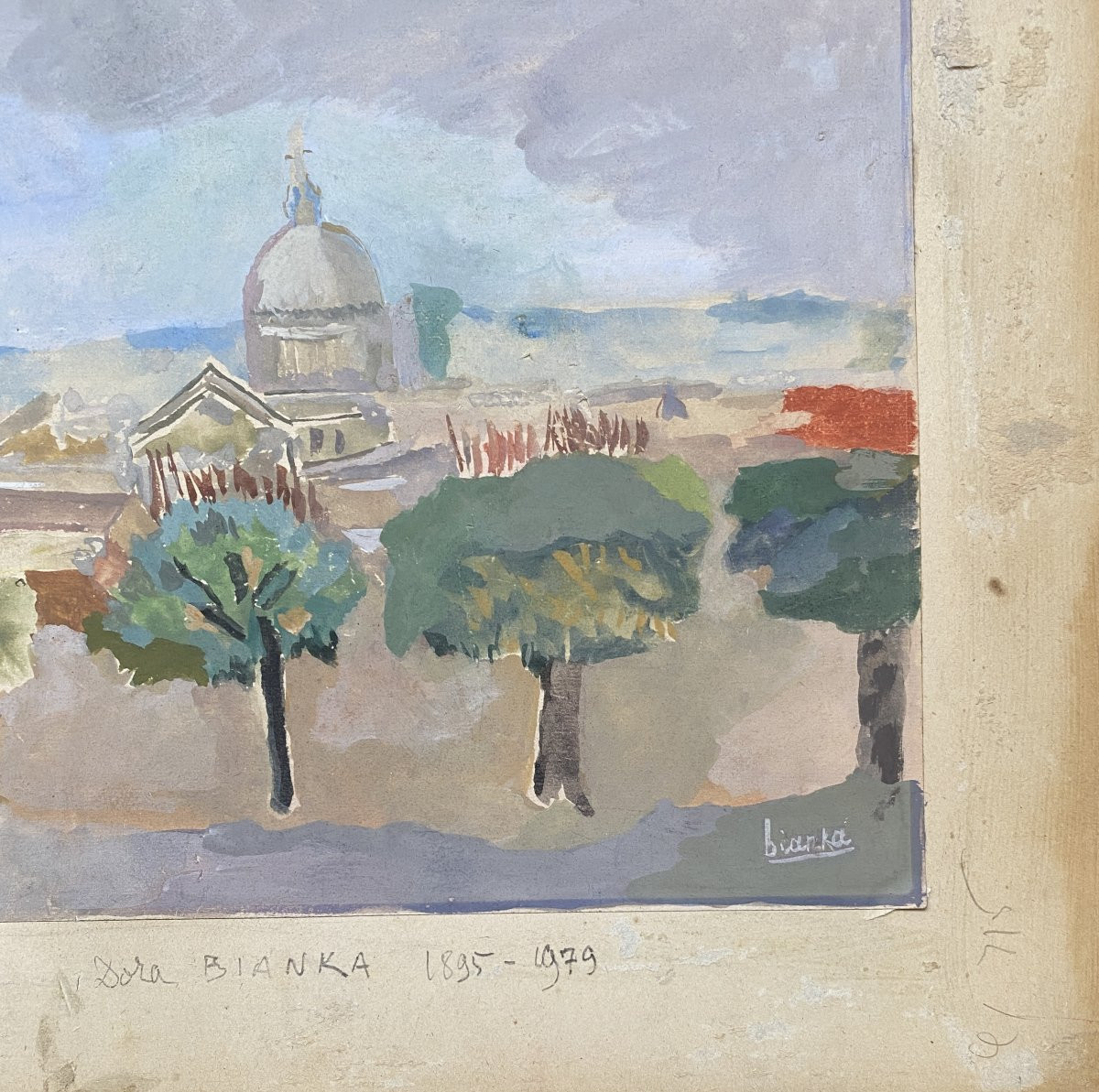 Dora Bianka (Varsovie, 1895 - Chesnay, 1979) Pologne Vue de Florence -photo-3