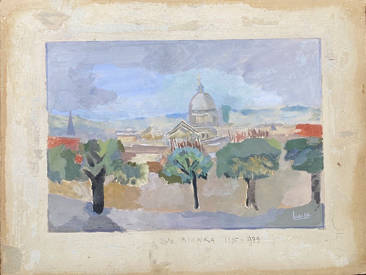 Dora Bianka (Varsovie, 1895 - Chesnay, 1979) Pologne Vue de Florence -photo-4