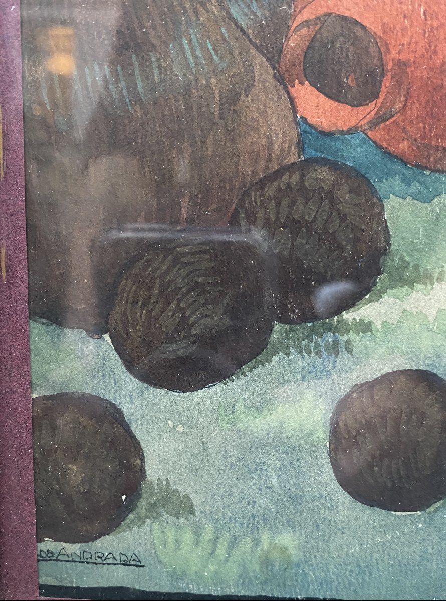 José De Andrada (19th - 20th Century) Brazil Brazilian Women With Jugs -photo-3