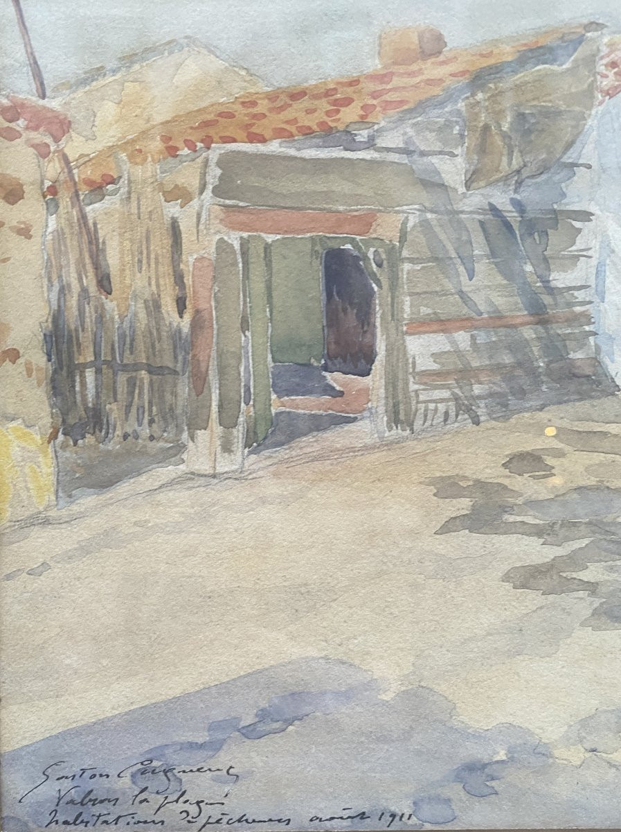 Jean Gaston Cugnenc (1867-1928 Béziers) Vabron Beach -photo-3