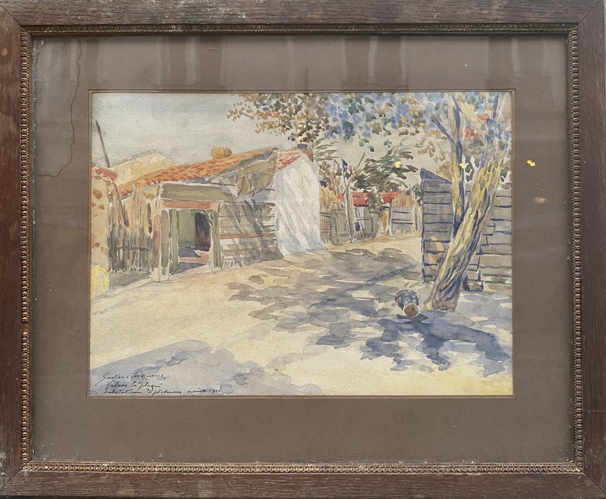 Jean Gaston Cugnenc (1867-1928 Béziers) Vabron Beach -photo-4