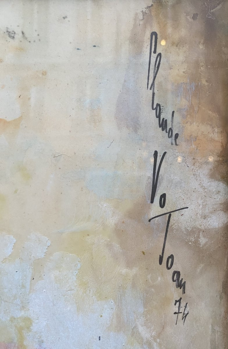 Claude Votoan (XXe siècle) Portrait de femme -photo-3