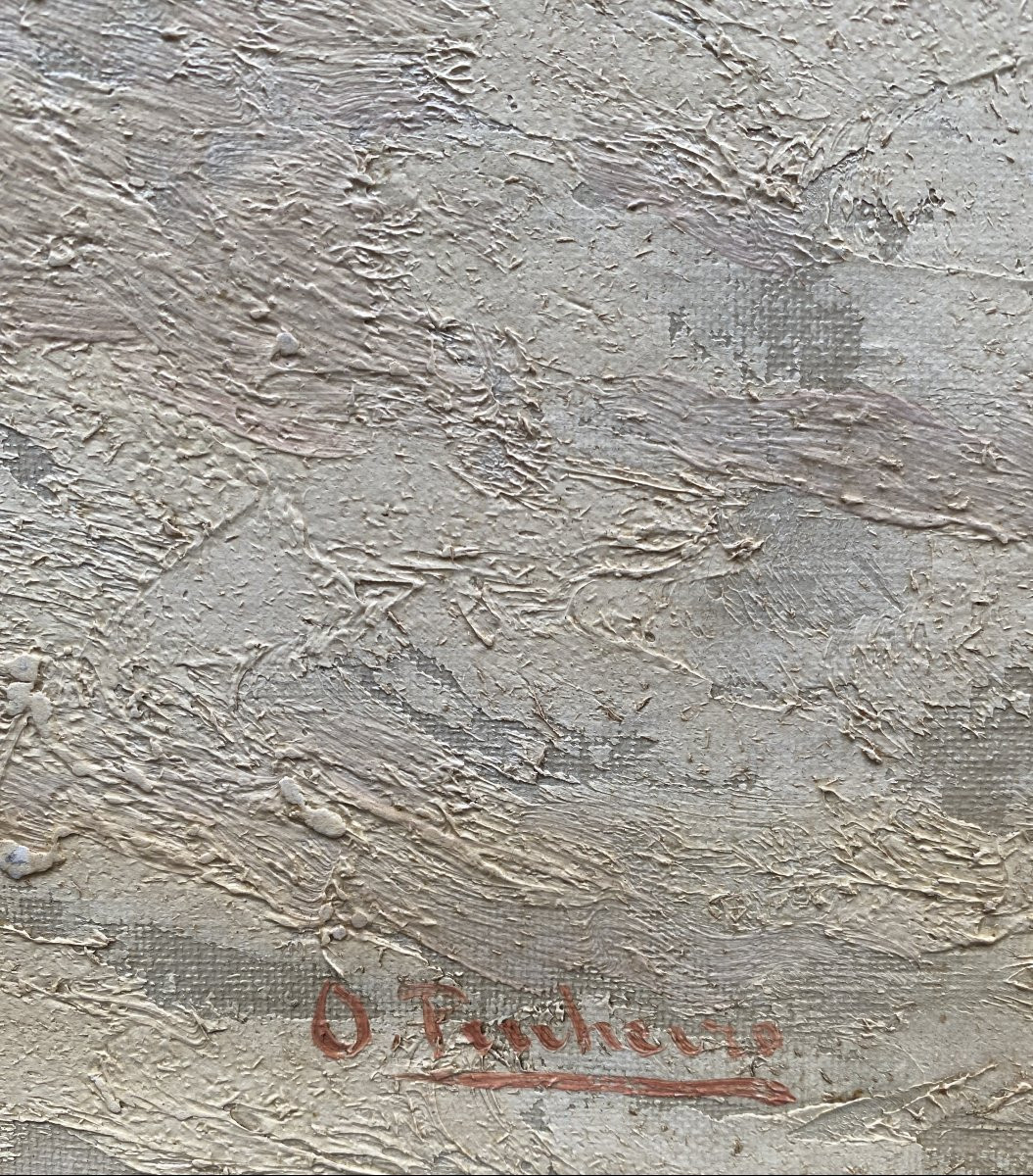 Osvaldo Pinheiro (1890-1923) Brazil Horse-drawn Carriages In Front  The Opera Garnier In Paris-photo-3