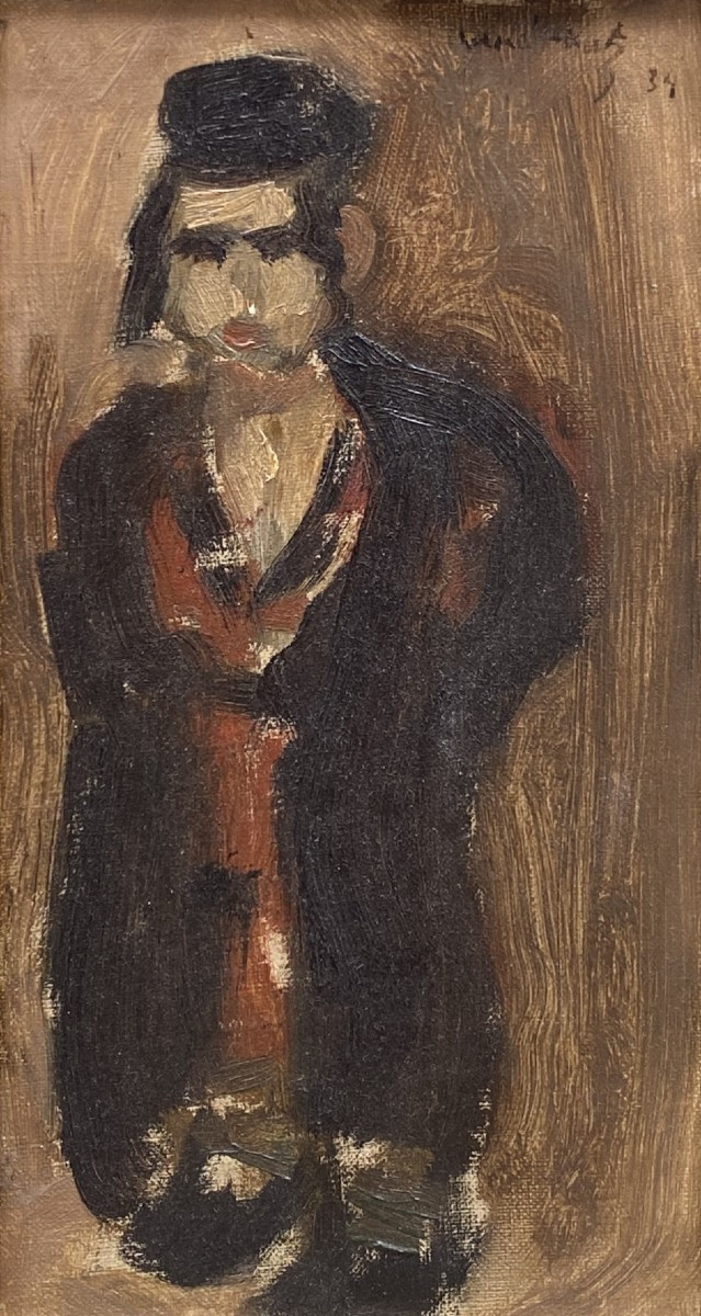 Emmanuel Mané Katz (1894 Kremenchuk - 1964 Tel Aviv) Ukraine Portrait Of A Young Hasid 