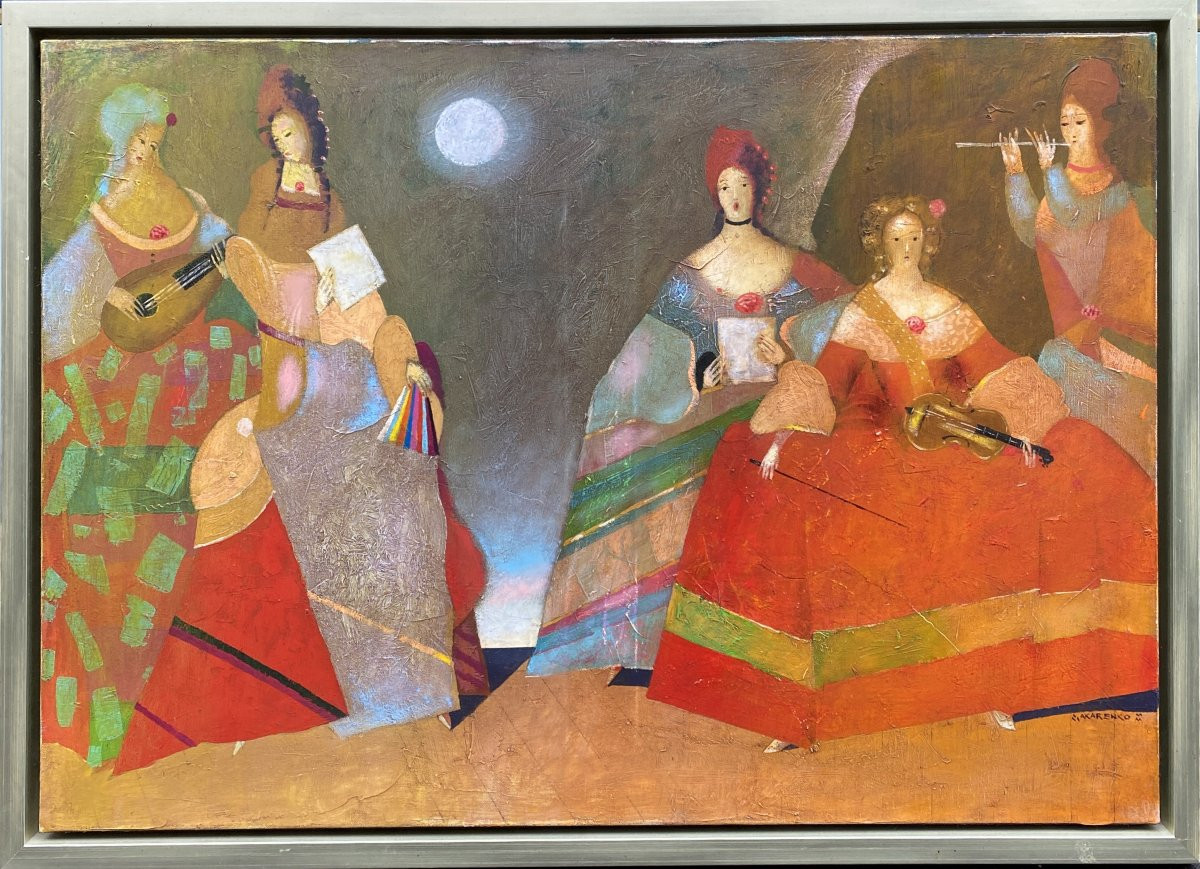 Vladimir Makarenko (1943 Novopushkarivka - ?) Ukraine Le concert -photo-3