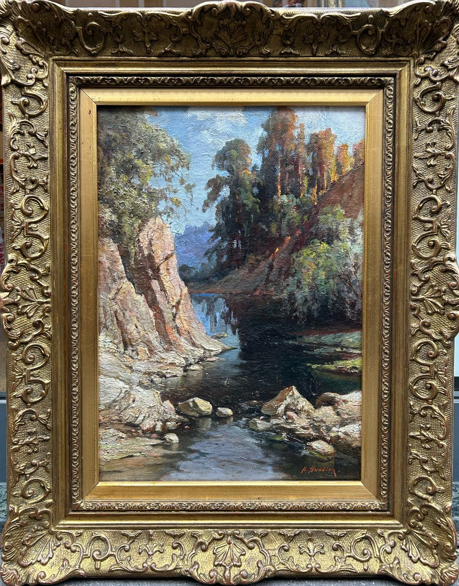 Hjalmar Ganson (1864 Sevastopol - Circa 1932) Russian Crimean Landscape -photo-3