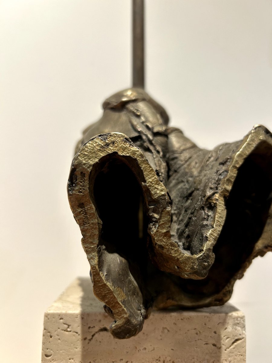 Igor Mitoraj Les mains sculpture en bronze à patine cuivrée Polish-photo-1