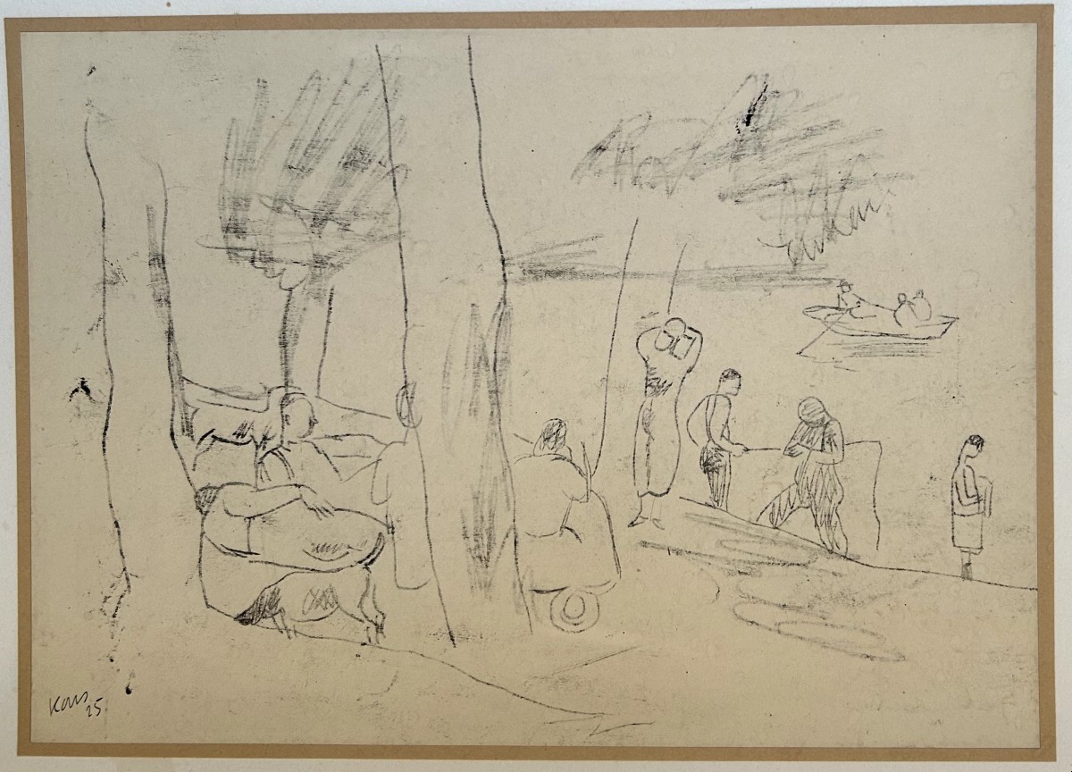 Georges Kars Baigneurs dessin Czech tchèque 