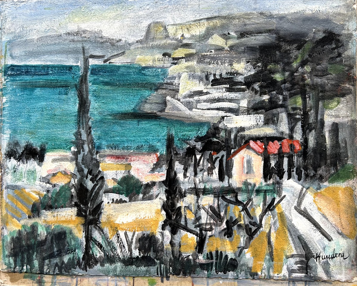 Rudolf Kundera (brünn 1911 - 2005 Cassis) Czech Landscape Around Cassis, Southern France