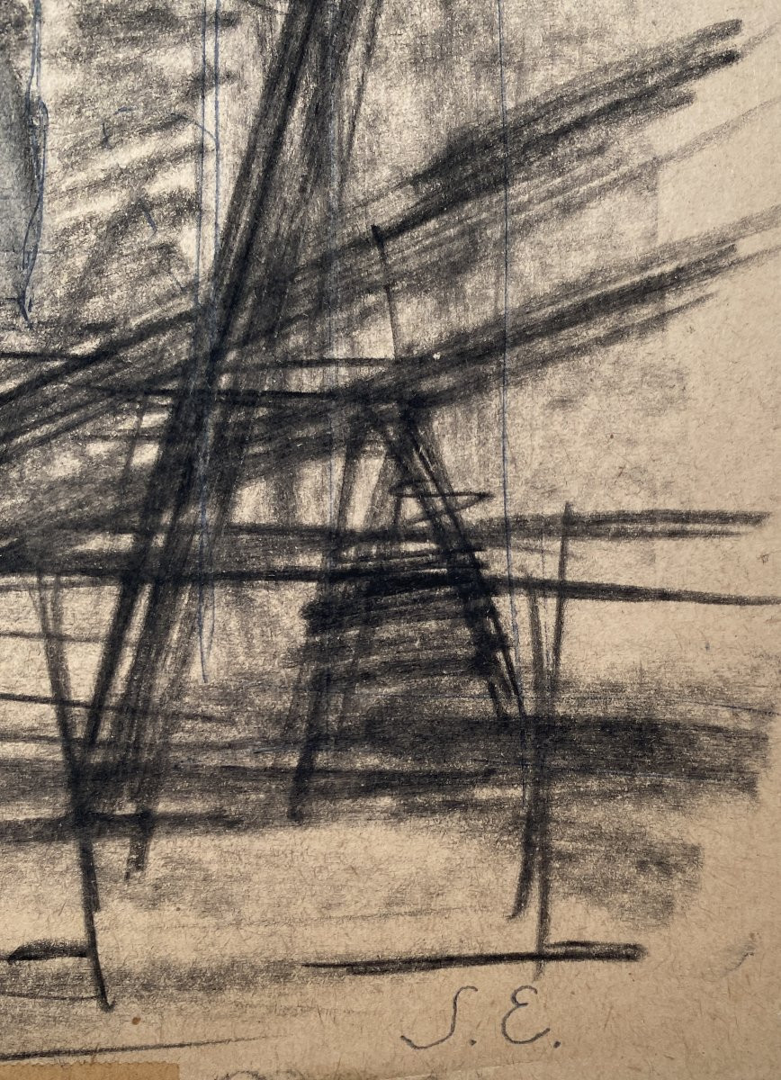 Stanisław Eleszkiewicz (1900 Czutowe - 1963 Paris) Pologne Marins au port -photo-4