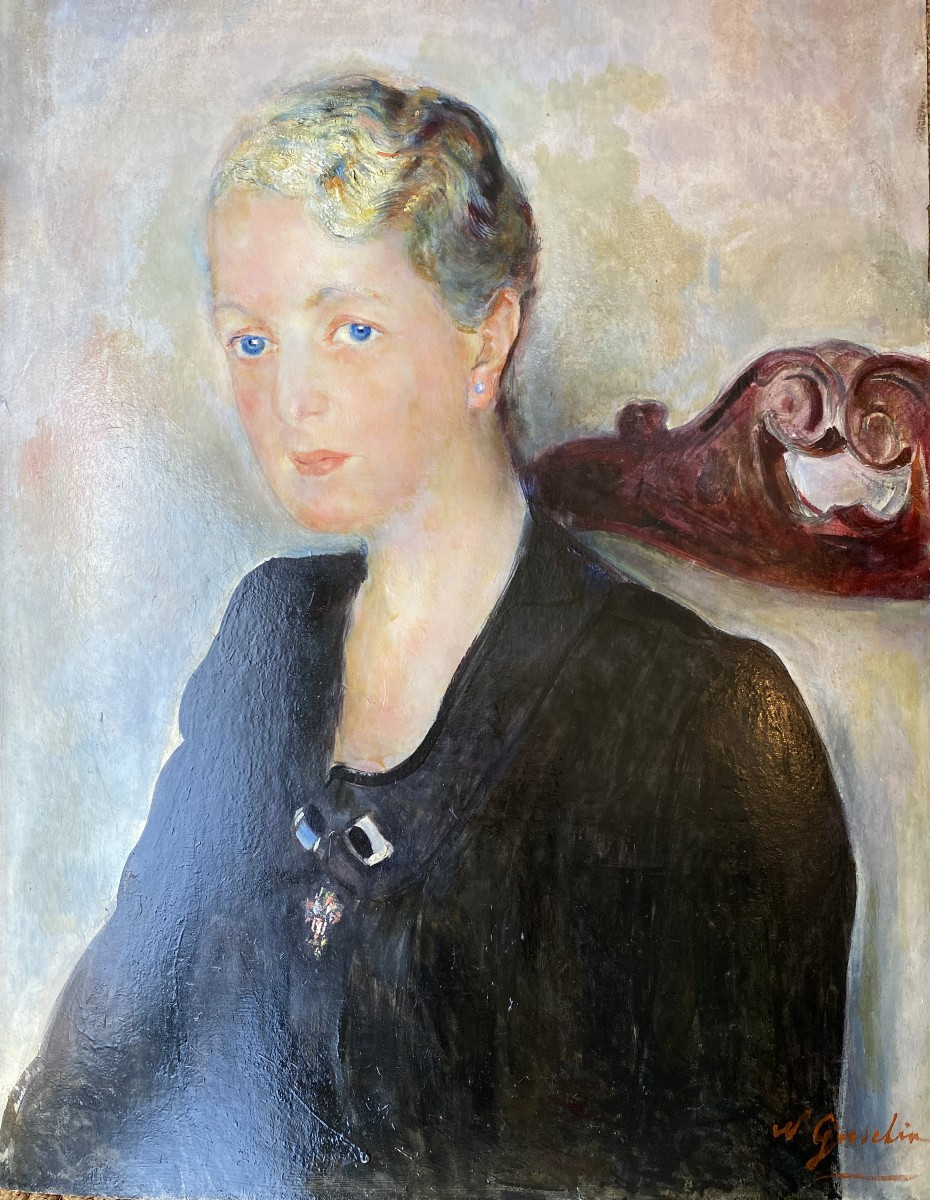 Nikolay Gushin (1888 - 1965) Portrait Of Princess Leonida Gheorgievna Bagration By Mukhran